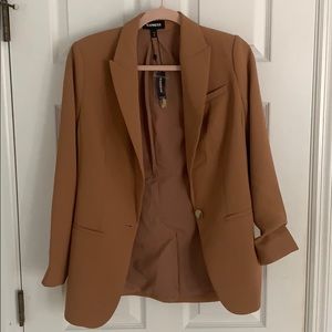 Camel brown full sleeve blazer. Never worn!